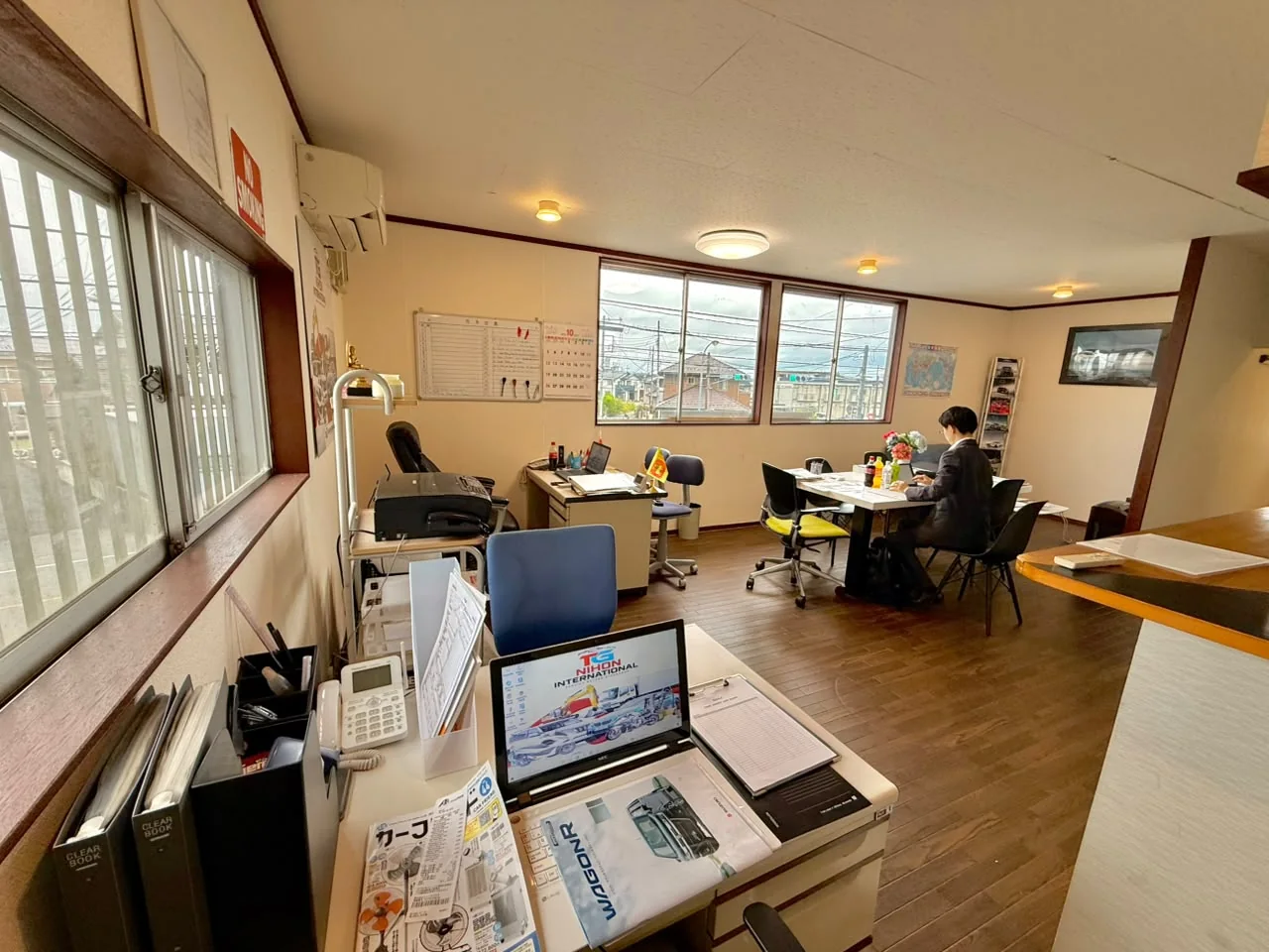 Interior office workspace of TG Nihon International in Japan